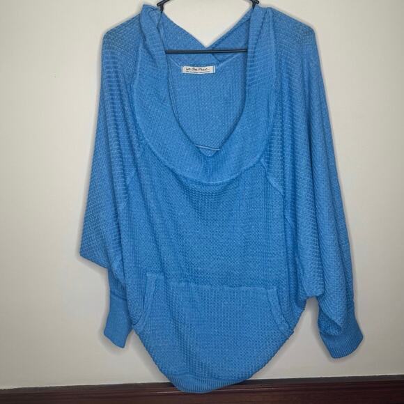 We The Free Westend Thermal Top Large Oversized Kangaroo Pocket Blue - Picture 3 of 7